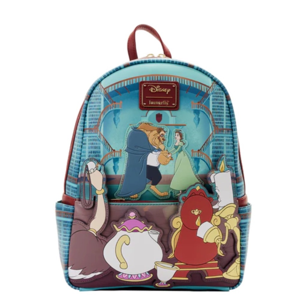 Beauty and the Beast Fireplace Scene Mini Backpack
